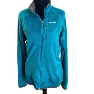 Patagonia Polartec Thermal Teal Fuzzy Regulator Fleece Jacket R Series Large